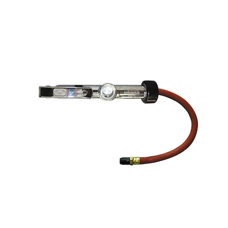 Interstate Pneumatics Heavy Duty Bubble Window Inflator 10-120 PSI w/ 12" Rubber Hose Whipend & Straight-In Tapered Chuck TF9146